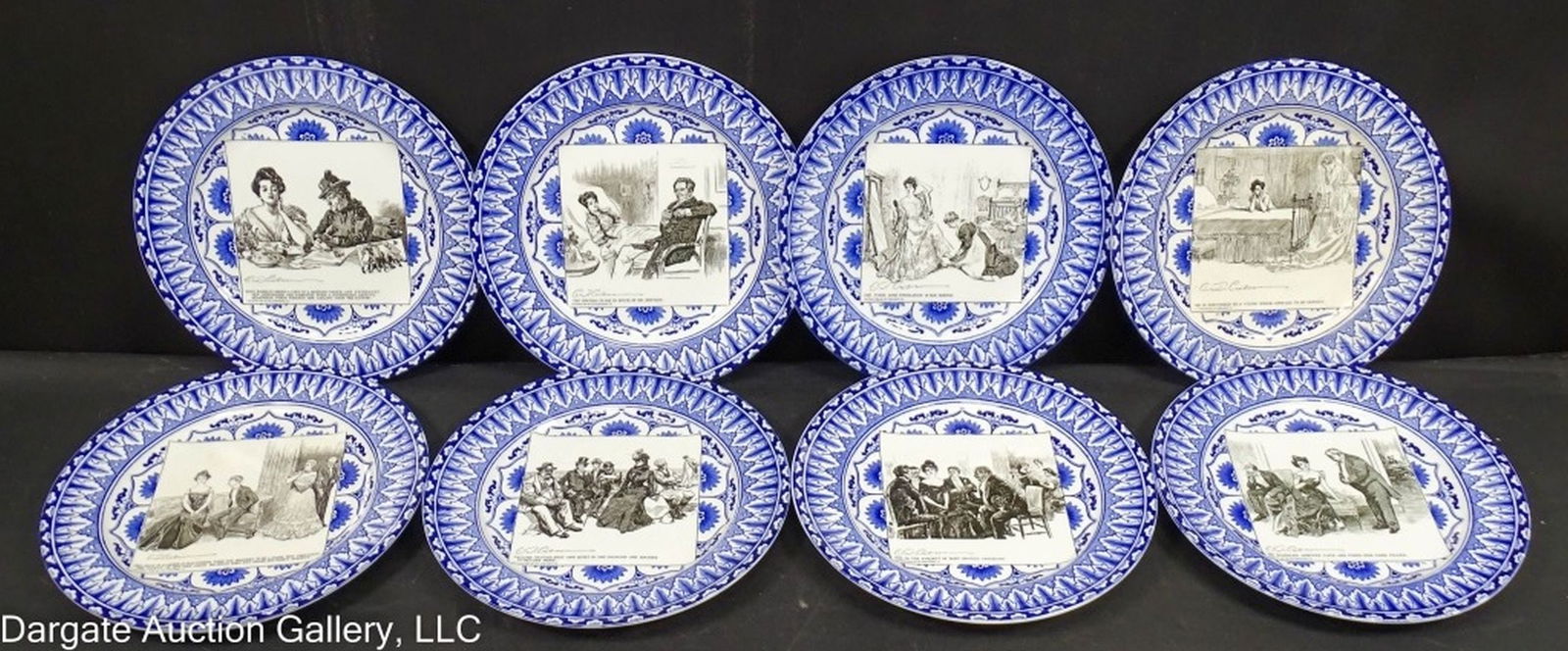 8 20th C GIBSON GIRL PORCELAIN PLATES (1 of 7)