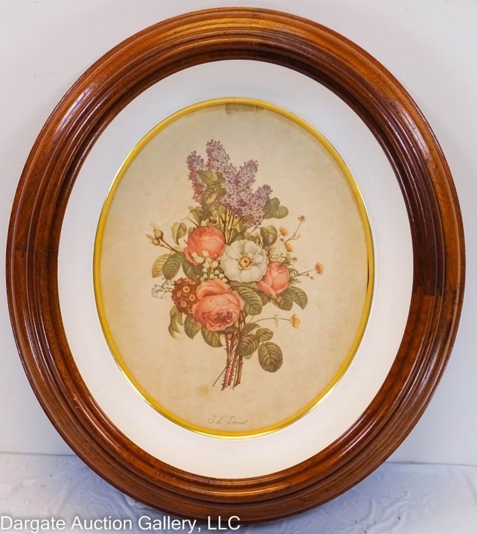 VICTORIAN WALNUT DEEP WELL OVAL FRAME (1 of 3)