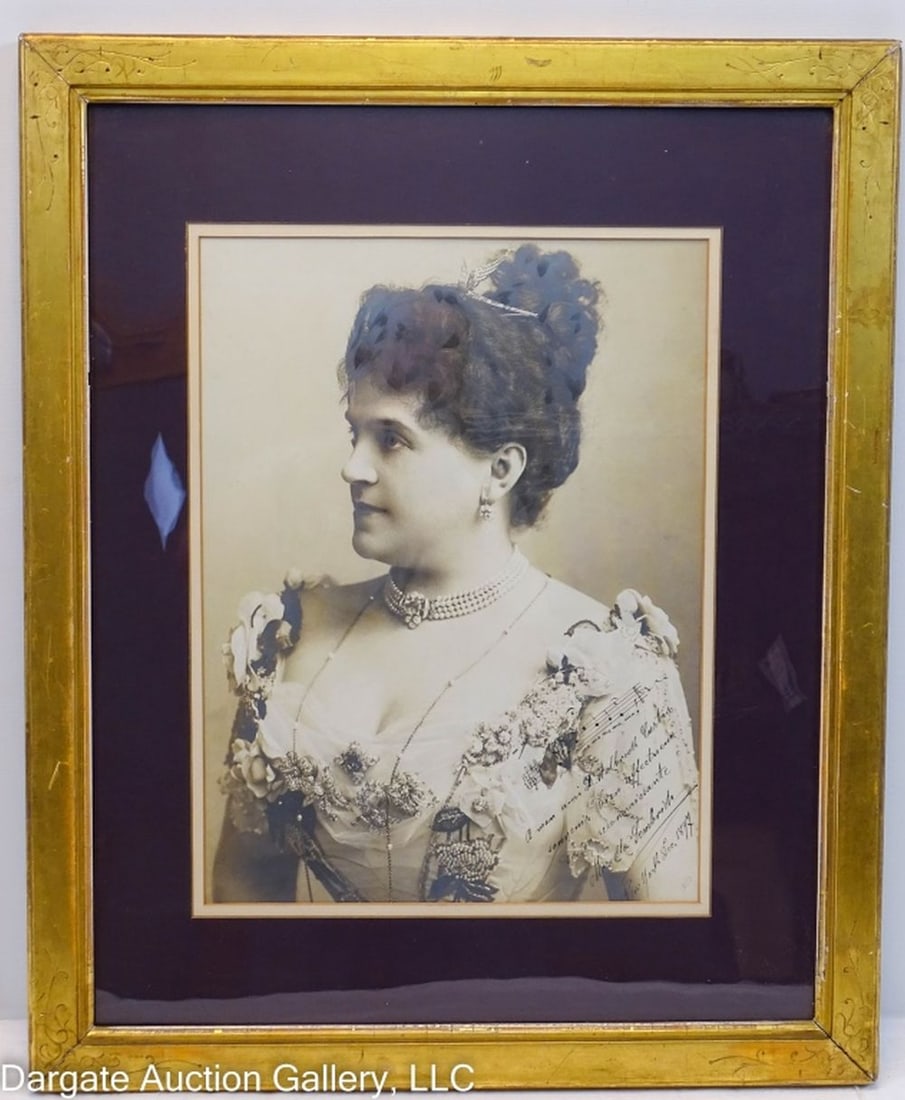 1897 MARCELLA SEMBRICH SIGNED B&W PHOTO (1 of 4)