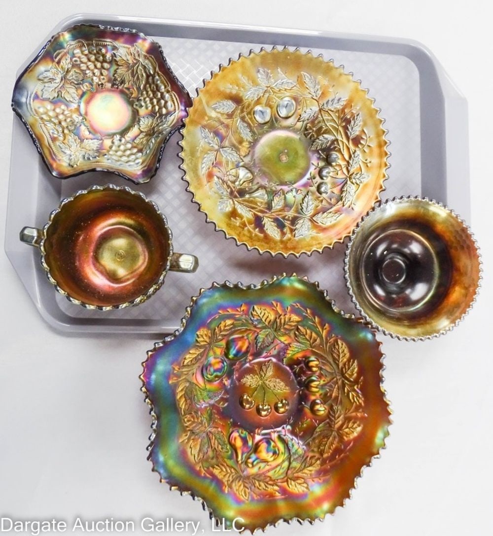 5pcs AMETHYST NORTHWOOD CARNIVAL GLASS (1 of 1)