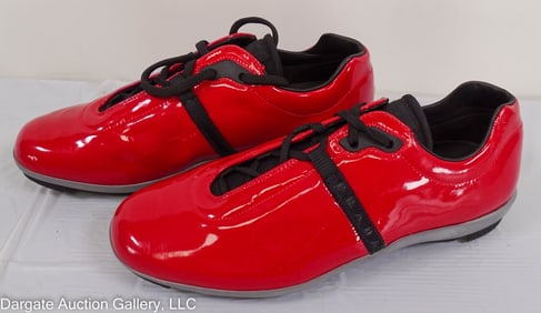 MENS PRADA SNEAKERS SIZE 8.5 RED