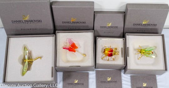 4 ASST DANIEL SWAROVSKI CRYSTAL PARADISE BROOCHES