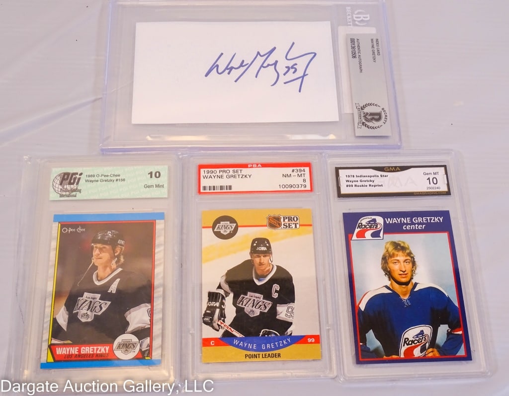 4pc LA KINGS WAYNE GRETZKY CARDS AND AUTHOGRAPH (1 of 7)