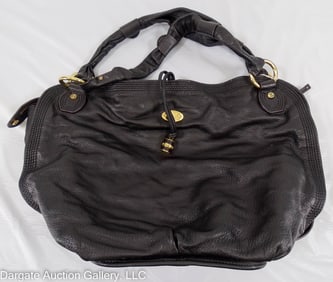 VINTAGE CELINE BLACK LEATHER BAG