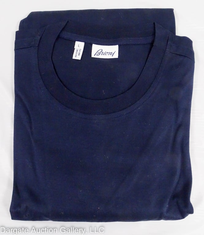 BRIONI COTTON NAVY BLUE TSHIRT SIZE LARGE (1 of 2)