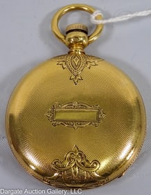 18k WALTHAM PS BARTLETT 13J HUNTER POCKET WATCH