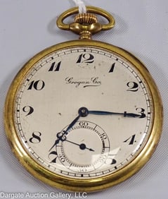 LONGINES 14K GOLD GROGAN CO 17J POCKET WATCH