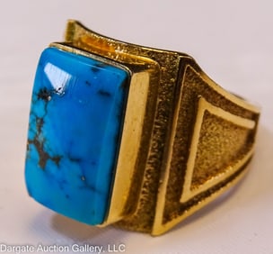 14K GOLD TURQUOISE RING
