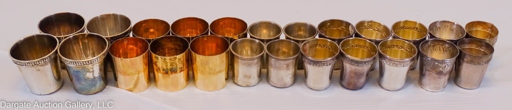 24 ASST STERLING LIQUOR TOTS SHOT GLASSES (1 of 8)
