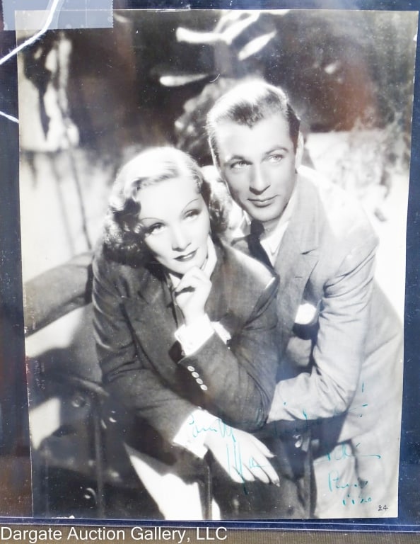 GARY COOPER & MARLENE DIETRICH PHOTO SIGNED (1 of 3)