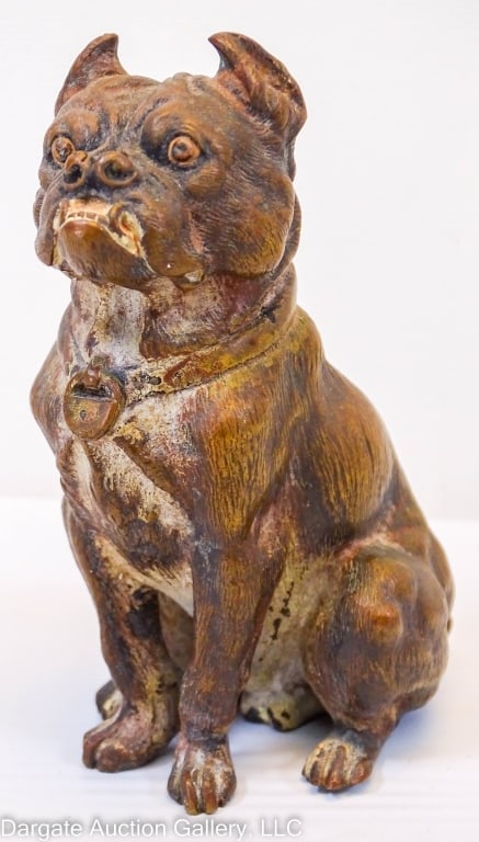 VIENNA BRONZE SEATED BULLDOG (1 of 4)