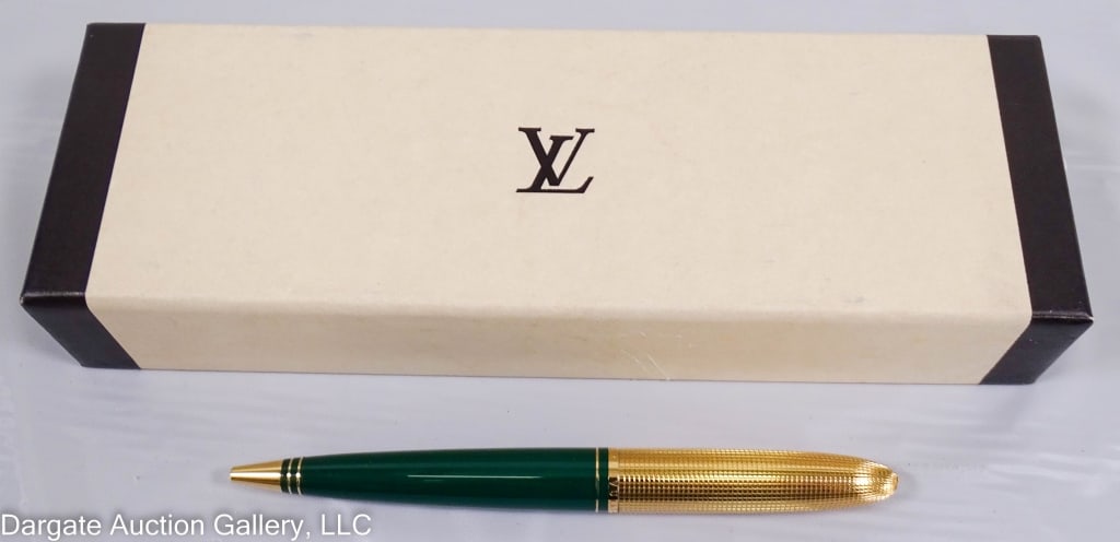 LOUIS VUITTON DOC GREEN BALLPOINT PEN (1 of 4)