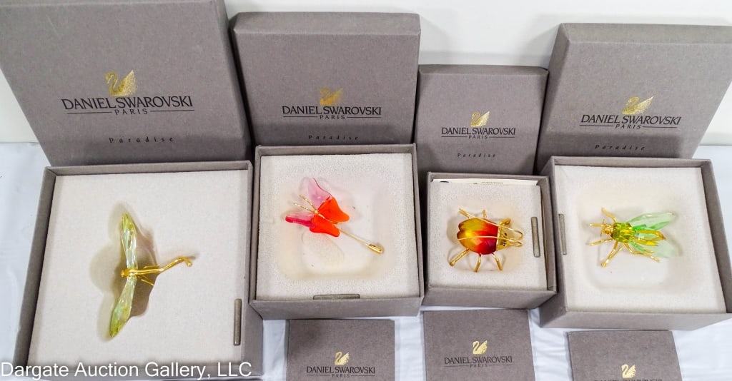 4 ASST DANIEL SWAROVSKI CRYSTAL PARADISE BROOCHES (1 of 5)