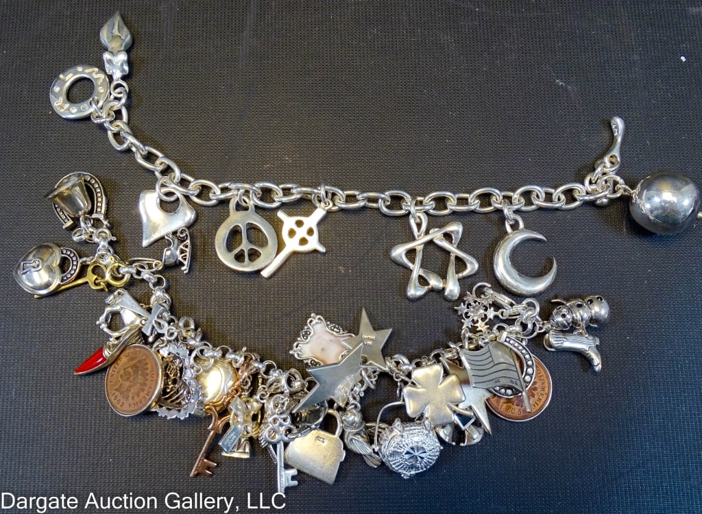 2 STERLING SILVER CHARM BRACELETS (1 of 1)