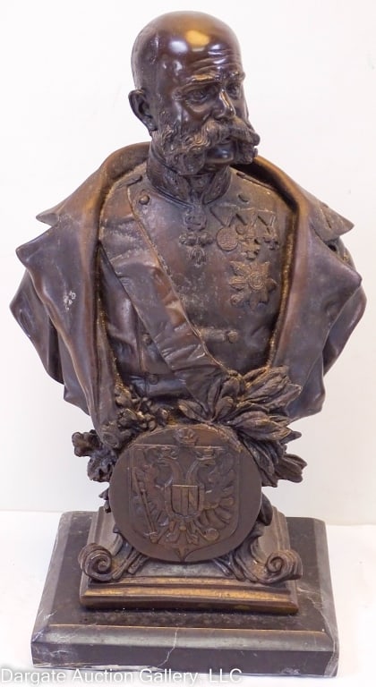 BRONZE BUST OF FRANZ JOSEPH BY ROBERT WEIGL (1 of 6)