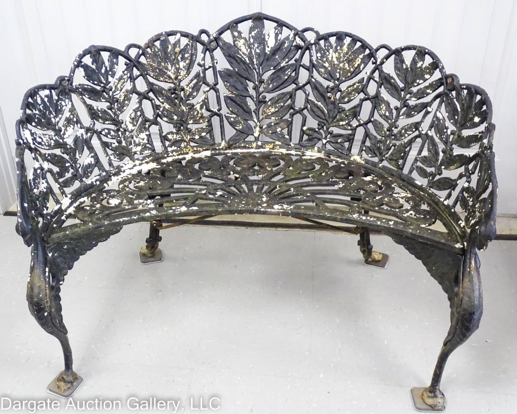 4pc CAST IRON GARDEN BENCH GROUP (1 of 8)