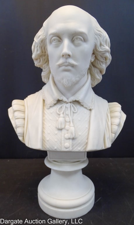 19th C COPELAND PARIAN WILLAM SHAKESPEARE BUST (1 of 8)