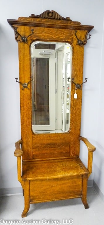 OAK HALLTREE WITH MIRROR (1 of 5)