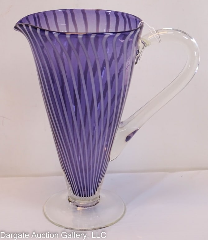 MCM TAMMARO BLOWN RIBBON GLASS PITCHER (1 of 4)