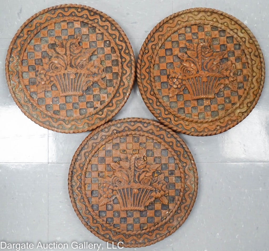 3 MACKENZIE CHILDS FLOWER BASKET STEPPING STONES (1 of 4)