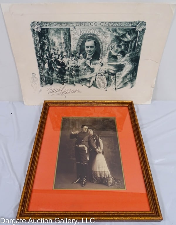 ENRICO CARUSO DINNER MENU & PHOTO OF ANNA CASE (1 of 10)