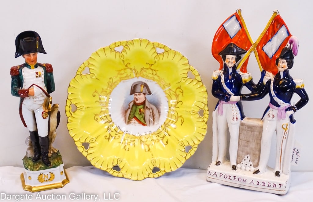 3pc LOT OF NAPOLEON PORCELAIN incl STAFFORDSHIRE (1 of 7)