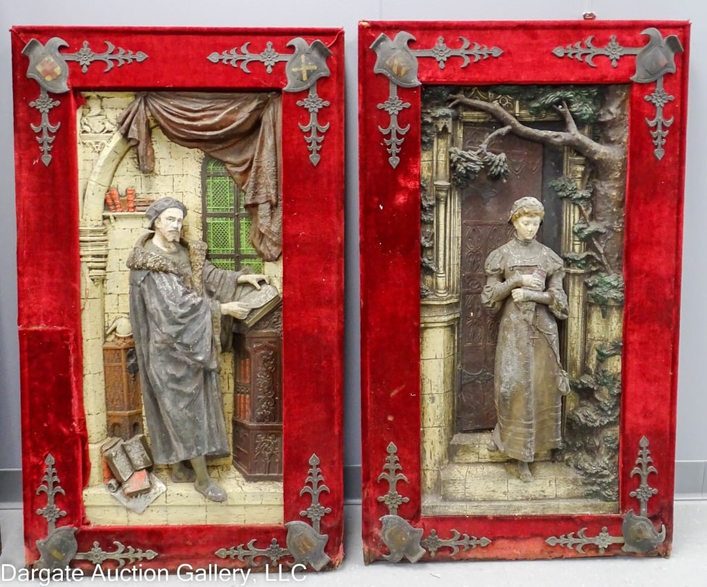 PAIR CAST FAUST PLAQUES FROM GRAFTON THEATER (1 of 15)