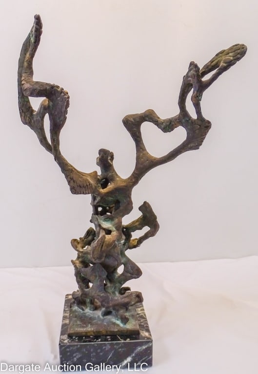 WAYNE TRAPP BRONZE ABSTRACT FIGURAL SCULPTURE (1 of 6)