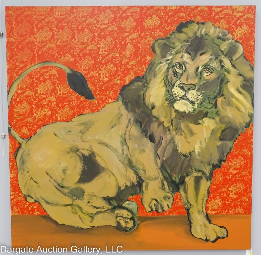 IRA YEAGER OIL ON CANVAS PANTERA LEO (1 of 5)