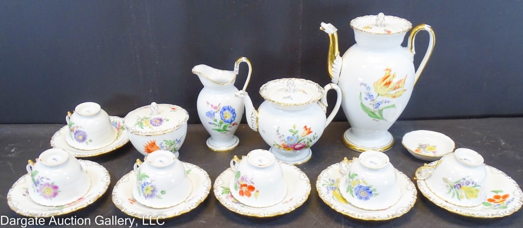 17pc MEISSEN EMPIRE STYLE TEA & COFFEE SERVICE (1 of 5)