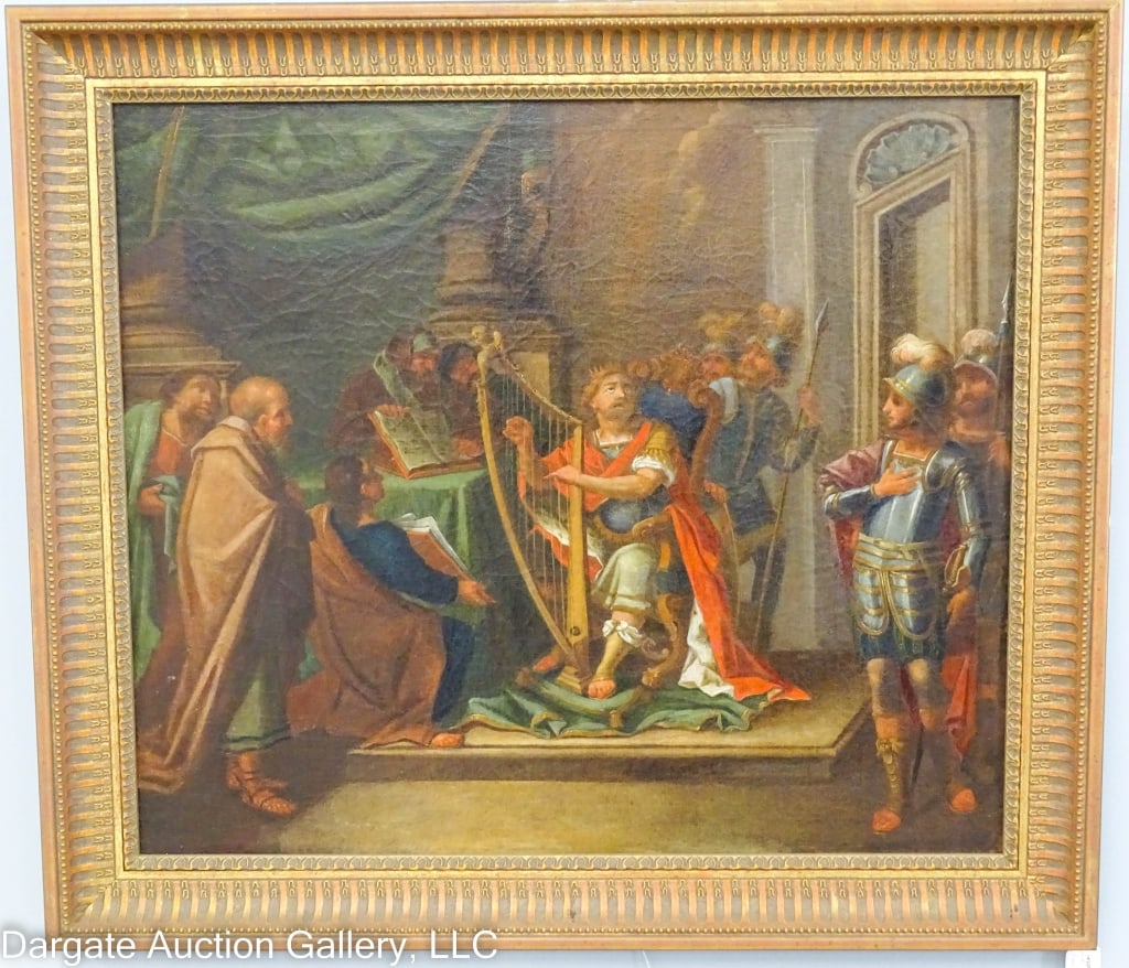 OIL ON CANVAS BOARD INTERIOR SCENE UNSIGNED (1 of 4)