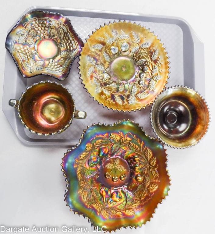 5pcs AMETHYST NORTHWOOD CARNIVAL GLASS (1 of 1)