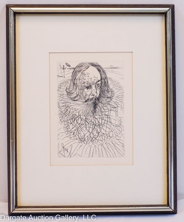 SALVADOR DALI SPANISH IMMORTALS CERVANTES ETCHING (1 of 6)