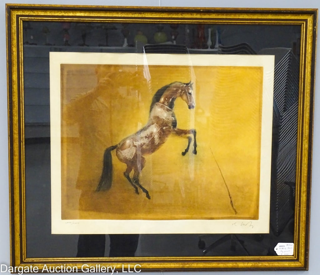 KAIKO MOTI AQUATINT ETCHING REARING HORSE (1 of 5)