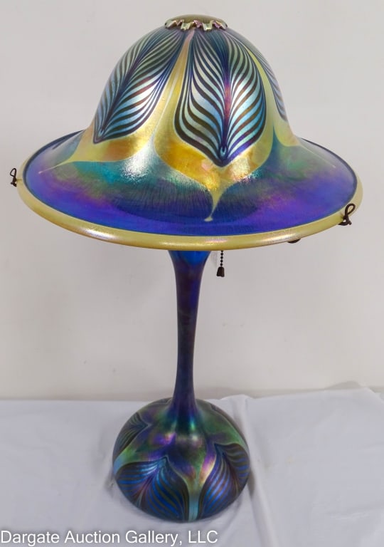 PHOENIX STUDIOS ART GLASS TABLE LAMP (1 of 6)