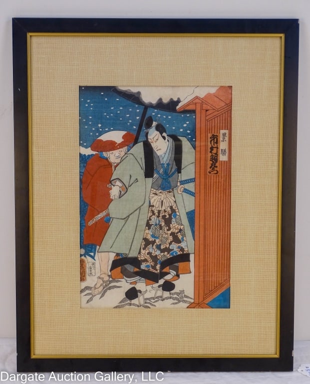 1861 UTAGAWA KUNISADA (TOYOKUNI) WOODBLOCK PRINT (1 of 5)