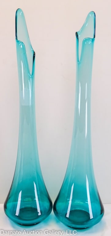 PAIR MCM LE SMITH 27" BLUE SMOOTH SIMPLICITY SWUN (1 of 3)