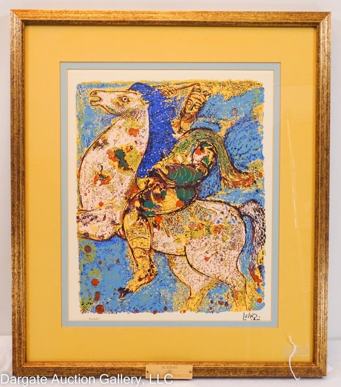 REUVEN RUBIN KING DAVID ON HORSE LITHOGRAPH (1 of 4)