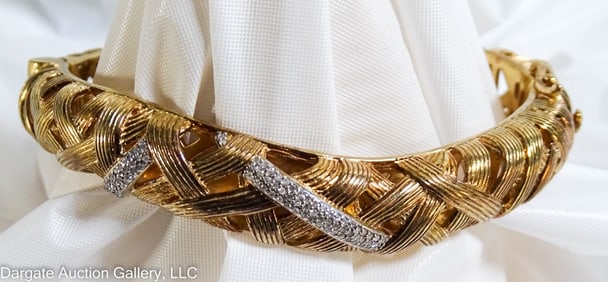 STEPHEN DWECK DIAMONDS STERLING HING BRACELET
