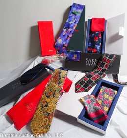 6 ASST GIVENCHY & BRIONI SILK TIES