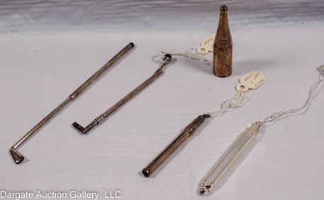 5 STERLING SILVER SWIZZLE STICKS
