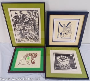 4 CUBAN SERIGRAPHS INCL ISMEL ALVAREZ GARCIA
