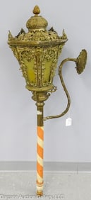 LARGE ORNATE BRASS WALL SCONCE
