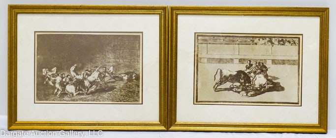 2 LA TAUROMACHIA REPRINTS AFTER FRANCISCO GOYA