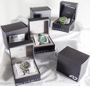 3 ANDROID DIVE MASTER CHRONOGRAPH WATCHES AD472