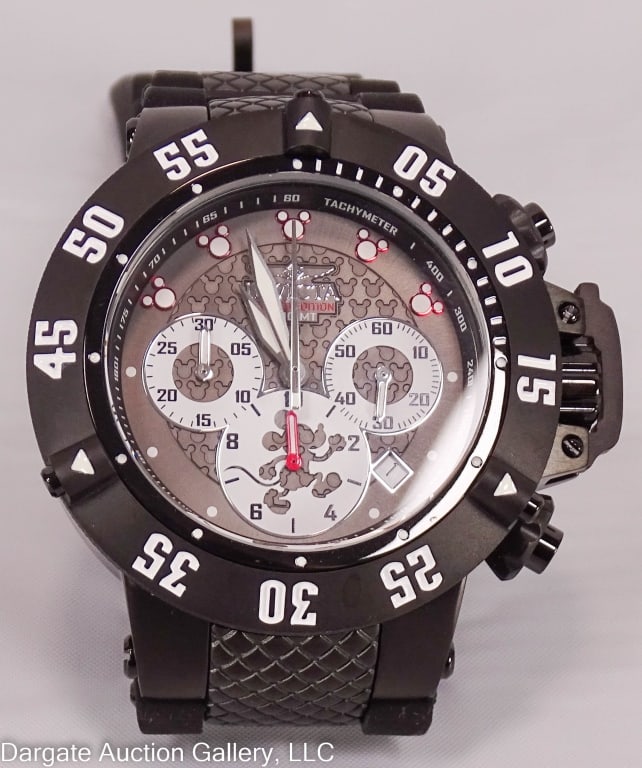 INVICTA SUBAQUA NOMA III DISNEY LE WATCH No 23282: Limited Edition 186/300 No 23282 / 50mm / Stainless Steel / Quartz Chronograph / 500m water resistant / in pelican case / Provenance: From the descendants of Lollie Oliver, Pittsburgh, PA / Condition: