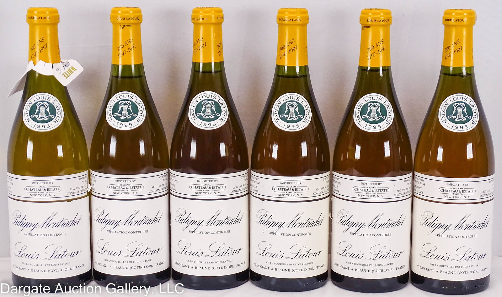 1995 LOUIS LATOUR PULIGNY MONTRACHET: 6 bottles Louis Latour Puligny Montrachet; lot contains 6 750ml bottles / Condition: Disclaimer: The wine offered in this auction is sold as a collectible item. While it may be drinkable, we make no g
