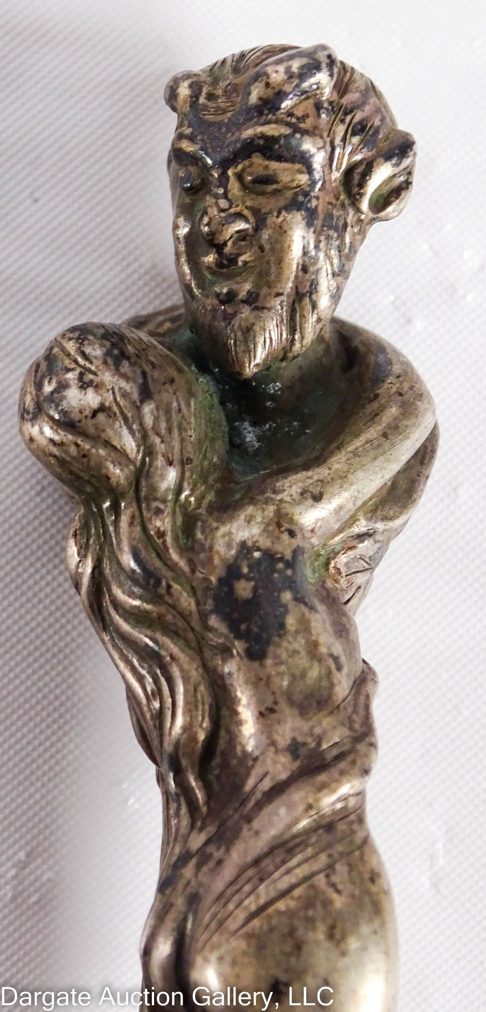 RUSSIAN SILVER DESK SEAL BACCHUS AND NYMPH: 84 zolotnik, no family crest in base (91.66% silver) / Weight:61.3g / Measures: 3.5"H / ONLINE PAY MSG ****SEE TERMS AND CONDITIONS FOR SPECIAL PAYMENT REQUIREMENTS****
