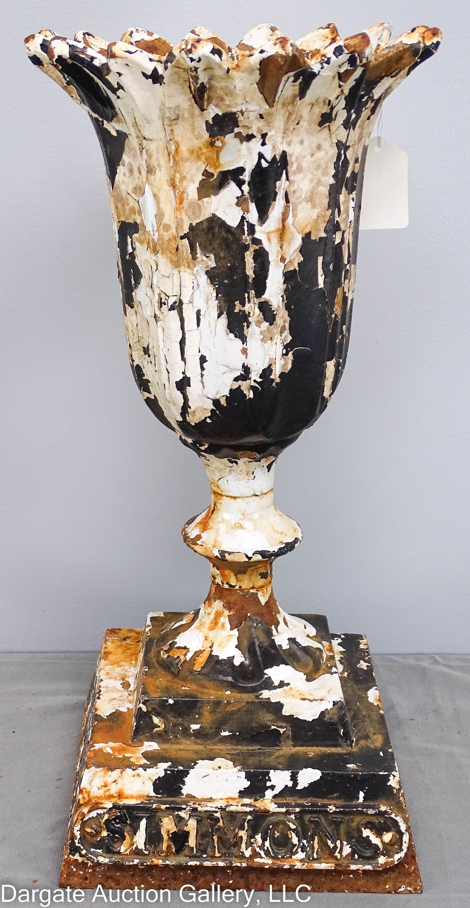 CAST IRON SIMMONS GARDEN URN (1 of 9)