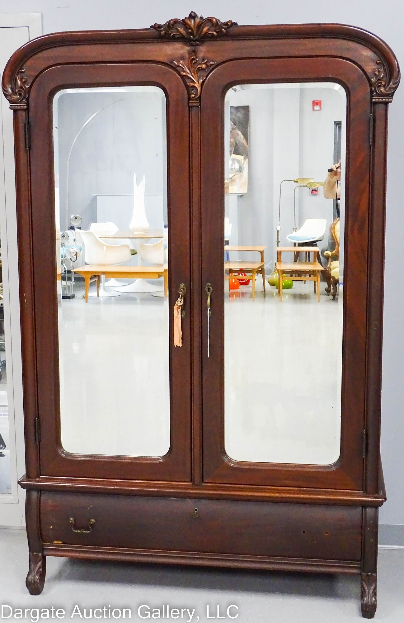 ART NOUVEAU MAHOGANY ARMOIRE (1 of 3)